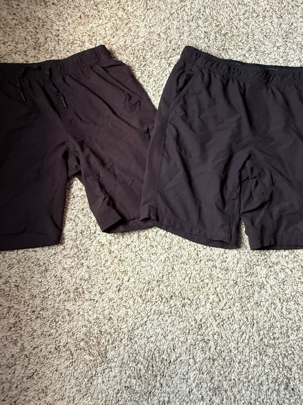 2 Classic Black Athletic Shorts - No Brand